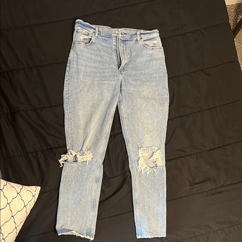 Light Blue Distressed Women's Jeans